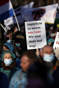 Coronademo in Düsseldorf