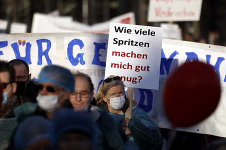 Coronademo in Düsseldorf