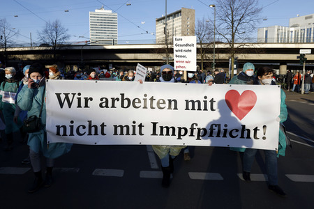 Coronademo in Düsseldorf