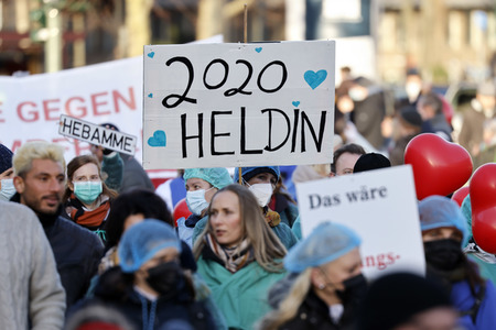 Coronademo in Düsseldorf