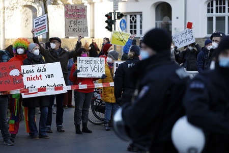 Coronademo in Düsseldorf