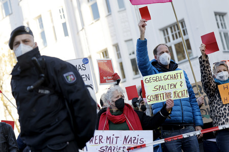 Coronademo in Düsseldorf