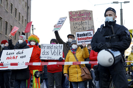 Coronademo in Düsseldorf