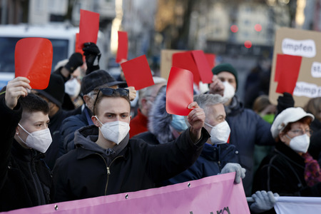 Coronademo in Düsseldorf