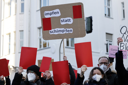 Coronademo in Düsseldorf