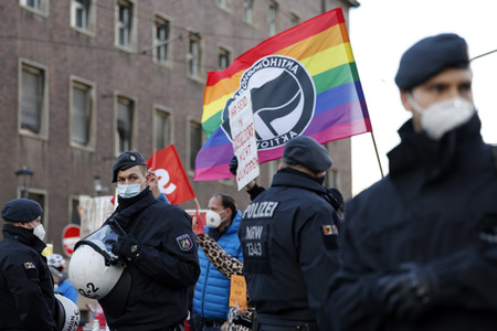 Coronademo in Düsseldorf