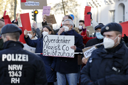 Coronademo in Düsseldorf
