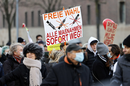 Coronademo in Düsseldorf