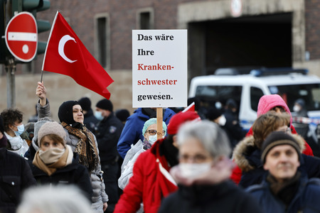 Coronademo in Düsseldorf