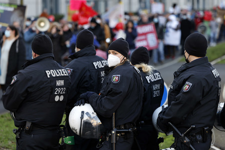 Coronademo in Düsseldorf