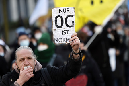 Coronademo in Düsseldorf