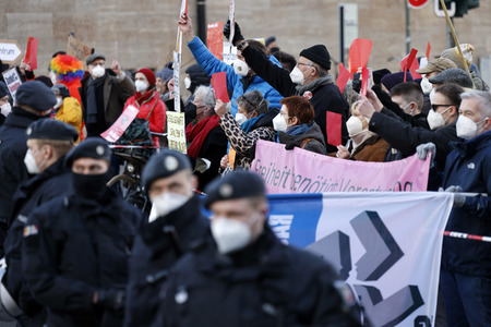 Coronademo in Düsseldorf