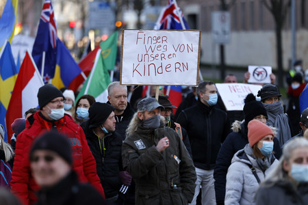 Coronademo in Düsseldorf