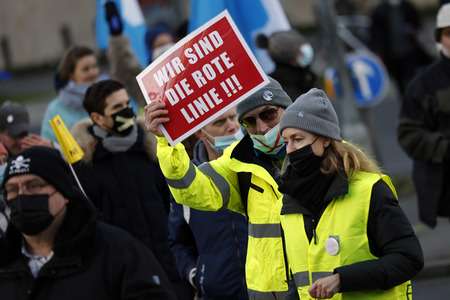 Coronademo in Düsseldorf