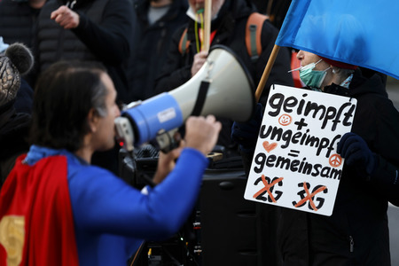 Coronademo in Düsseldorf