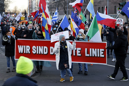 Coronademo in Düsseldorf