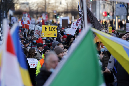 Coronademo in Düsseldorf