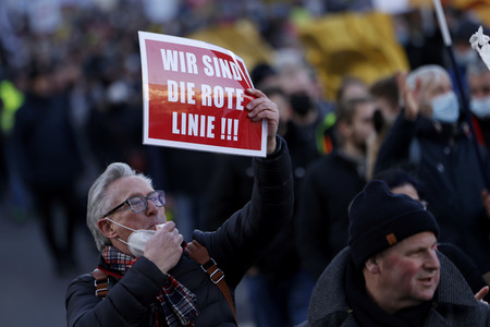 Coronademo in Düsseldorf