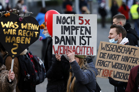 Coronademo in Düsseldorf