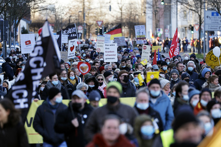 Coronademo in Düsseldorf