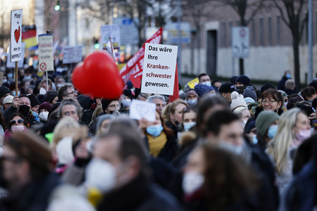 Coronademo in Düsseldorf