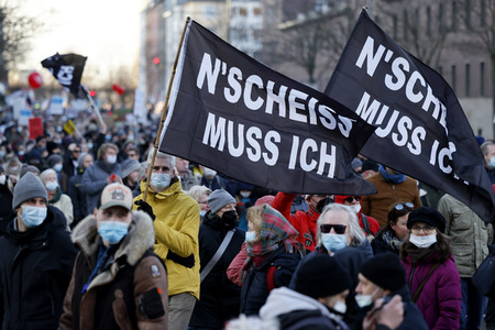 Coronademo in Düsseldorf