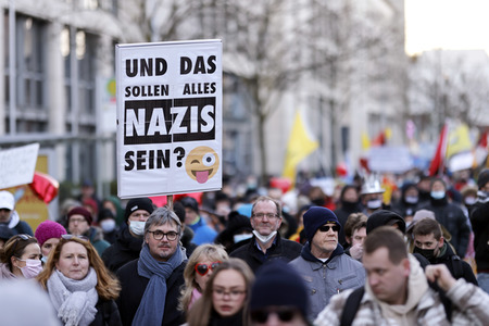 Coronademo in Düsseldorf