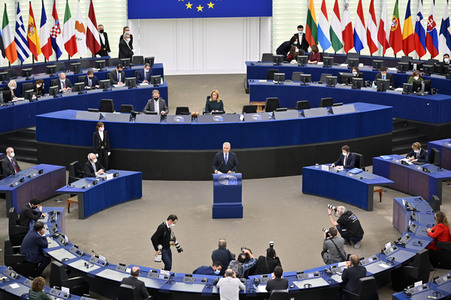 Rede von Iván Duque Márquez vor dem EU-Parlament in Straßburg