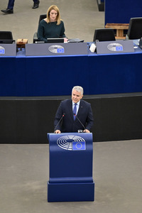 Rede von Iván Duque Márquez vor dem EU-Parlament in Straßburg