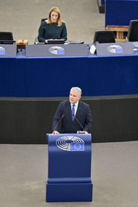 Rede von Iván Duque Márquez vor dem EU-Parlament in Straßburg