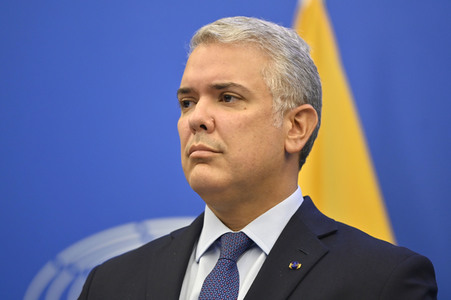 Pressekonferenz mit Iván Duque Márquez im EU-Parlament in Straßburg