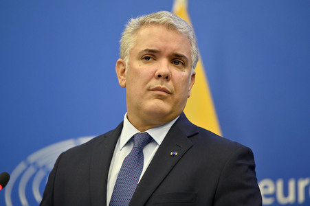 Pressekonferenz mit Iván Duque Márquez im EU-Parlament in Straßburg