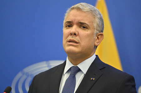 Pressekonferenz mit Iván Duque Márquez im EU-Parlament in Straßburg