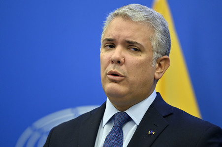 Pressekonferenz mit Iván Duque Márquez im EU-Parlament in Straßburg