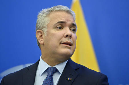 Pressekonferenz mit Iván Duque Márquez im EU-Parlament in Straßburg