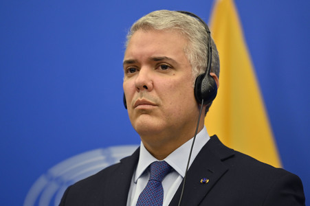 Pressekonferenz mit Iván Duque Márquez im EU-Parlament in Straßburg