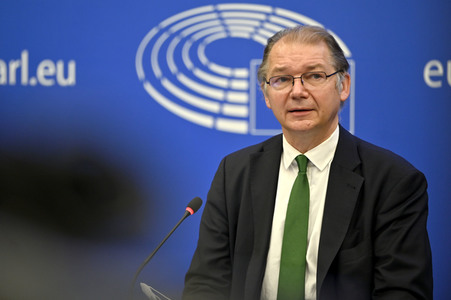 Pressebriefing der Fraktion Grüne/EFA im EU-Parlament in Straßburg