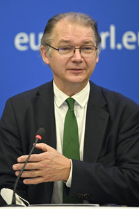 Pressebriefing der Fraktion Grüne/EFA im EU-Parlament in Straßburg