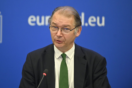 Pressebriefing der Fraktion Grüne/EFA im EU-Parlament in Straßburg