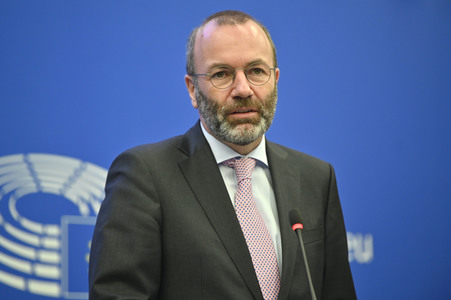 Pressebriefing der Fraktion EVP im EU-Parlament in Straßburg