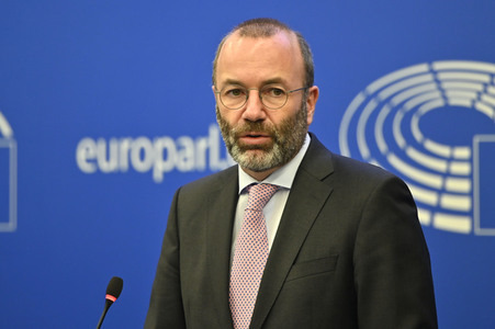 Pressebriefing der Fraktion EVP im EU-Parlament in Straßburg