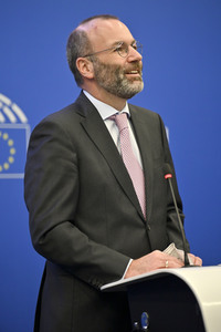 Pressebriefing der Fraktion EVP im EU-Parlament in Straßburg