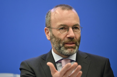 Pressebriefing der Fraktion EVP im EU-Parlament in Straßburg