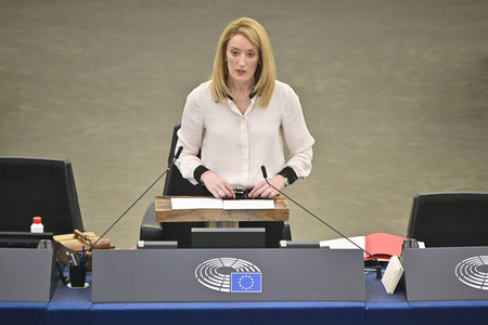 Jahresbericht 2021 der EZB im EU-Parlament in Straßburg