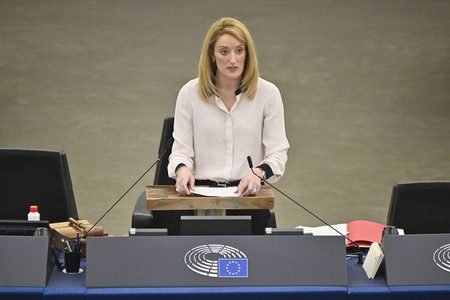 Jahresbericht 2021 der EZB im EU-Parlament in Straßburg
