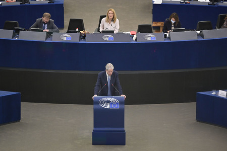 Jahresbericht 2021 der EZB im EU-Parlament in Straßburg