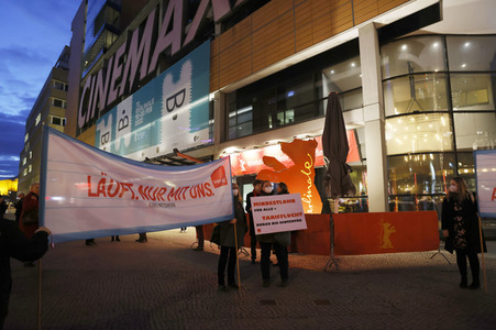 Kino-Demo während der Berlinale 2022