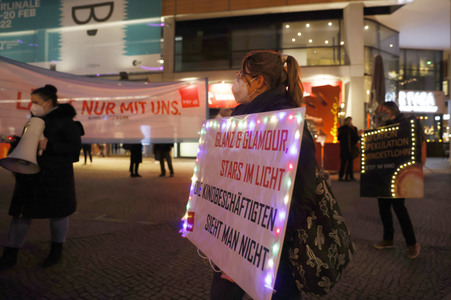 Kino-Demo während der Berlinale 2022
