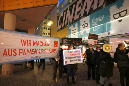 Kino-Demo während der Berlinale 2022
