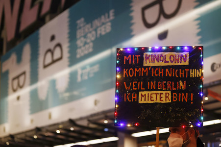 Kino-Demo während der Berlinale 2022